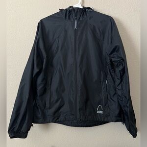 Sierra Designs Jacket Men's Large Black Windbreaker Zip Hooded